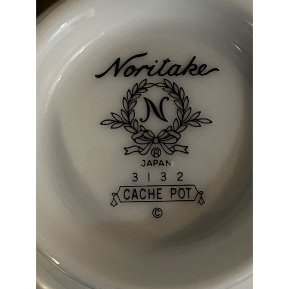 3 Noritake 3132 Cache Pot Footed Cup & Saucer Sets + 1 Cup Platinum Trim RARE - Picture 7 of 10